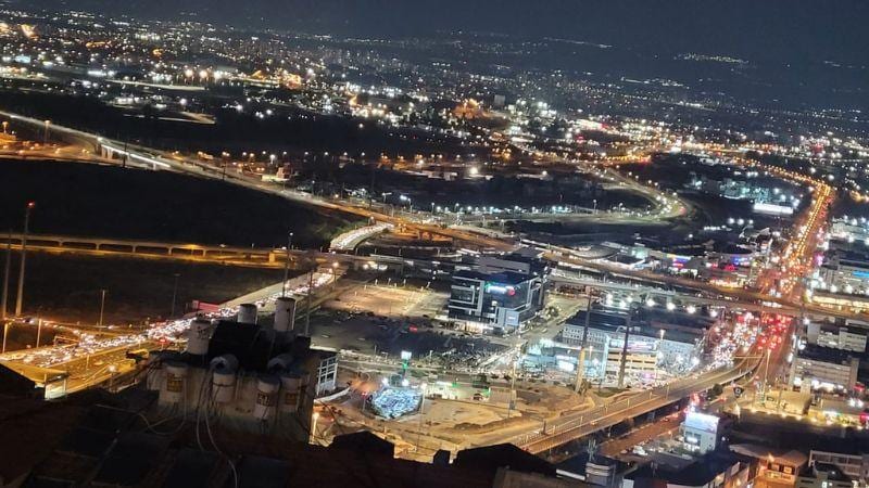 עומס תנועה בכניסה למנהרות הכרמל מכיוון הצ'ק פוסט