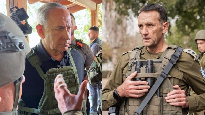 "מישהו פה מפחד לנצח: האחד לבוש חליפה, השני לבוש מדים"