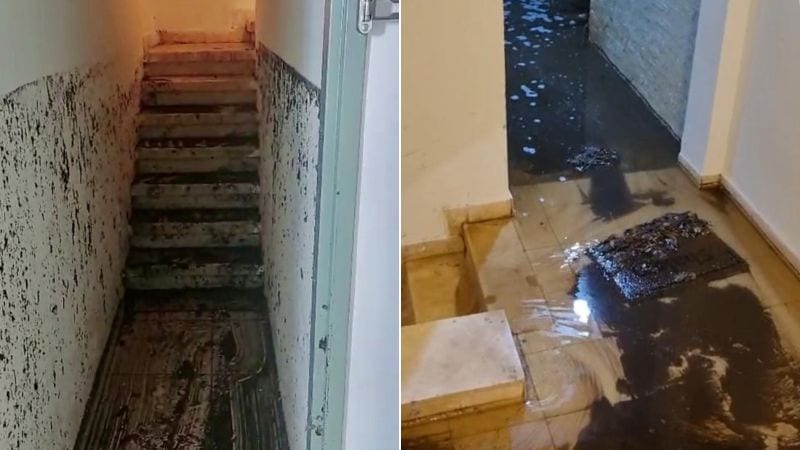העירייה ביטלה פתחי ניקוז ברחוב שושנת הכרמל. הדיירים: "התמונה זועקת בחלמאות שלה"