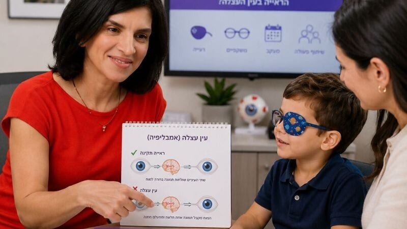 לראשונה בישראל: מהפכה בטיפול בעין עצלה בילדים בביה"ח כרמל